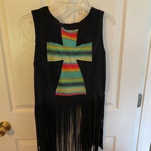 Crazy train fringe vest